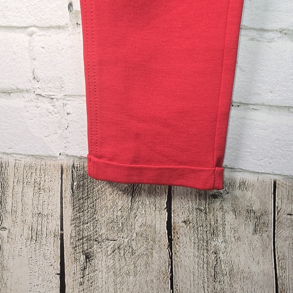Shinestar Red Skinny Pants STRETCH CUFFED ANKLE POCKETS WOMENS SIZE 1X - Picture 6 of 7